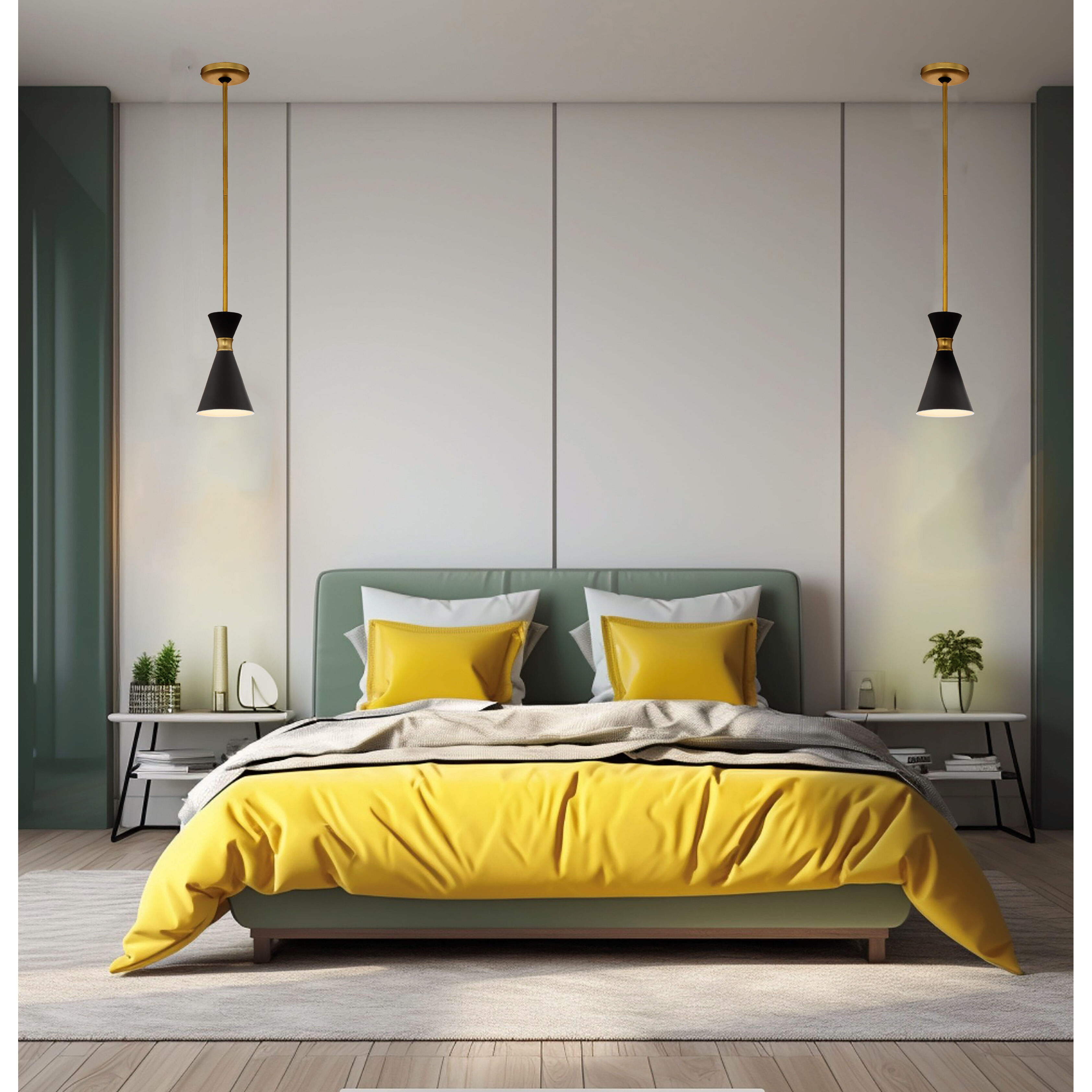 Conic 1 Light 5.5 inch Honey Gold Mini Pendant Ceiling Light